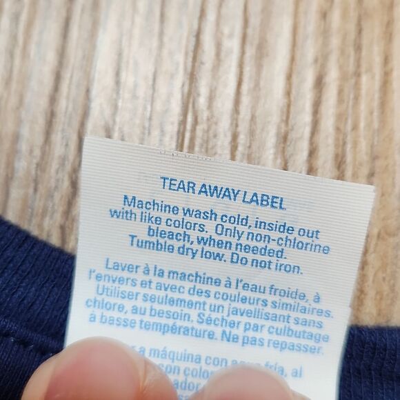 🔸️Blue w/White Daisy "I am..." Scoop Neck Short Sleeve Top Large - Picture 9 of 9